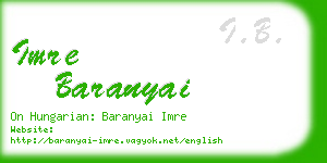 imre baranyai business card
